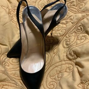 Red bottom, Black sling back Christian Louboutin sexy heels. Very clean!
